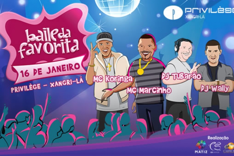 Baile da Favorita em Xangri-lá no dia 16 de janeiro