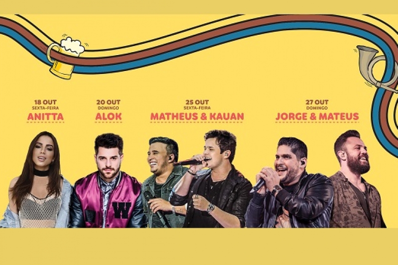 Oktober de Igrejinha anuncia shows com Anitta, Alok, Matheus & Kauan e Jorge & Mateus