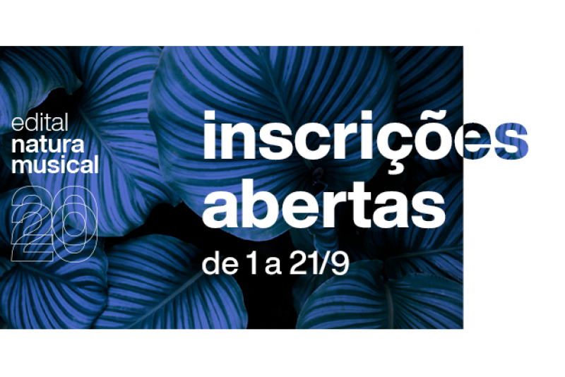 Inscrições para o edital Natura Musical 2020 vão de 1 a 21 de setembro