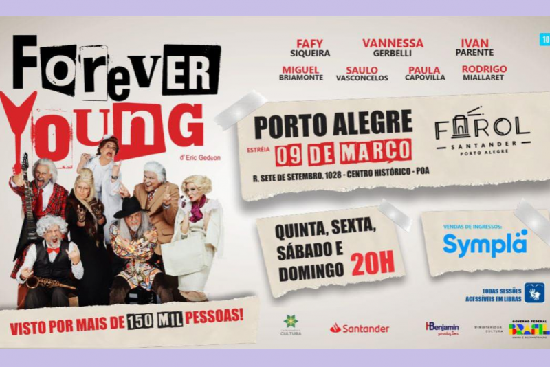 ''Forever Young - Musical'' em curta temporada no mês de março no Farol Santander
