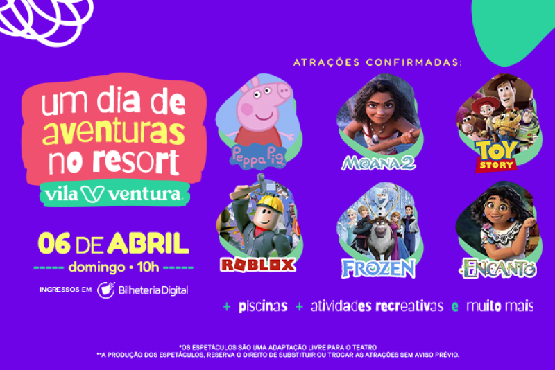 Vila Ventura Eco Resort promove um dia mágico de diversão em família