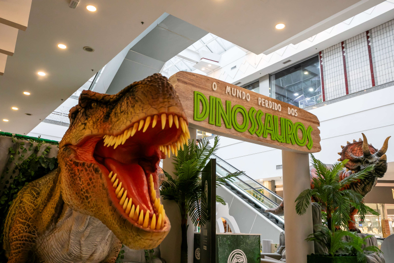 Bourbon Shopping Ipiranga recebe a arena interativa e gratuita 'O Mundo Perdido dos Dinossauros'