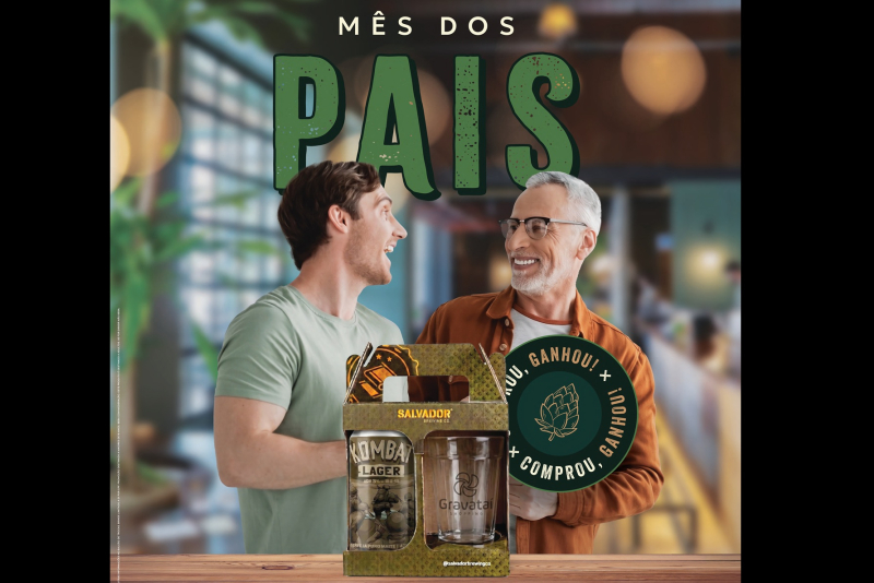 Dia dos Pais no Gravataí Shopping: campanha presenteia clientes com kit exclusivo da Cervejaria Salvador